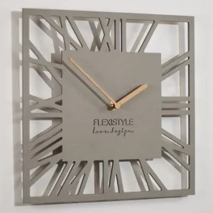Sivéštvorcovénástennéhodiny30cm48914