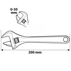 Nastaviteľnýkľúčsračňou200mm03-017NEO