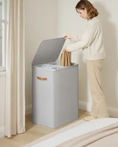 SONGMICS Kôš na bielizeň Vilém 170 L sivý