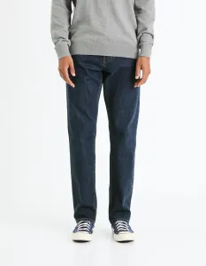 Tmavomodré pánske regular fit džínsy Celio Fostones