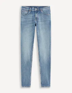Svetlomodré pánske skinny fit džínsy Celio Foskinny1