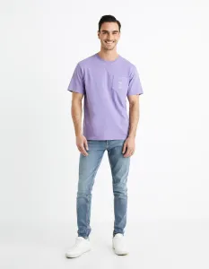 Svetlomodré pánske skinny fit džínsy Celio Foskinny1