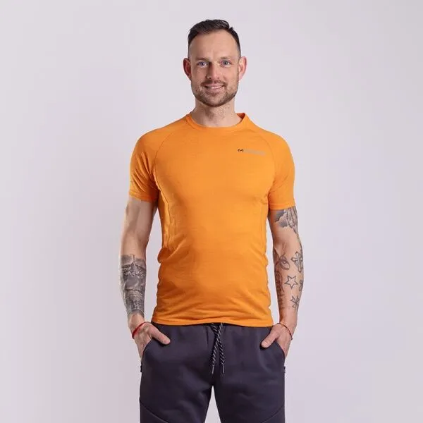 PROGRESS MA NKR 125 Pánske merino tričko s krátkym rukávom, oranžová, veľkosť