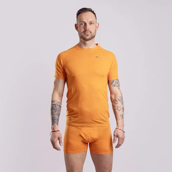 PROGRESS MA NKR 125 Pánske merino tričko s krátkym rukávom, oranžová, veľkosť