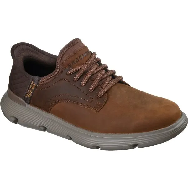 Skechers GARZA Pánska voľnočasová obuv, hnedá, veľkosť