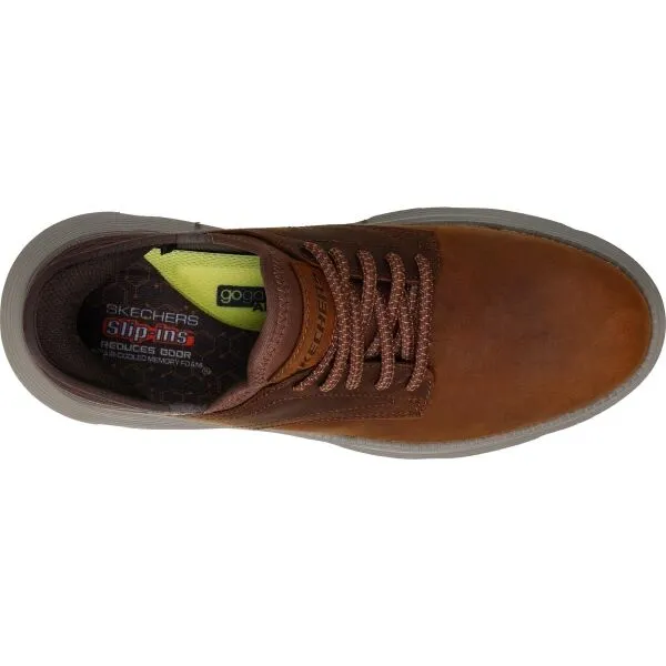 Skechers GARZA Pánska voľnočasová obuv, hnedá, veľkosť
