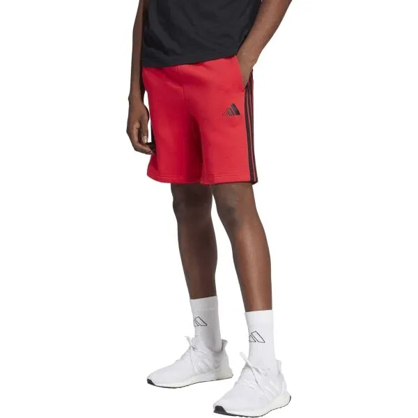 adidas 3 STRIPES FL SHORTS Pánske voľnočasové šortky, červená, veľkosť