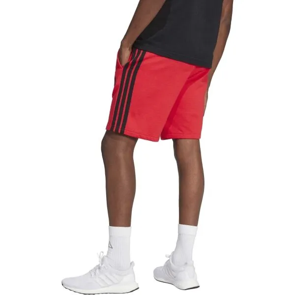 adidas 3 STRIPES FL SHORTS Pánske voľnočasové šortky, červená, veľkosť