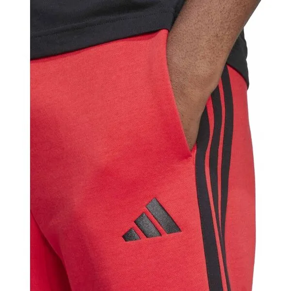 adidas 3 STRIPES FL SHORTS Pánske voľnočasové šortky, červená, veľkosť