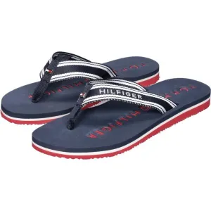 Tommy Hilfiger TH WEBBING SUMMER SANDAL Dámske žabky, tmavo modrá, veľkosť