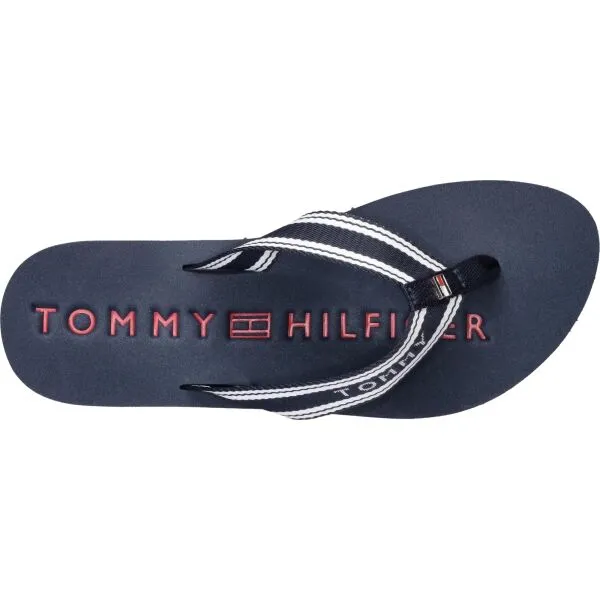 Tommy Hilfiger TH WEBBING SUMMER SANDAL Dámske žabky, tmavo modrá, veľkosť