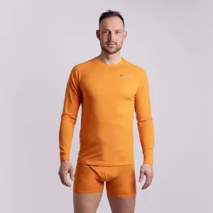 PROGRESS MA NDR 125 Pánske merino tričko s dlhým rukávom, oranžová, veľkosť
