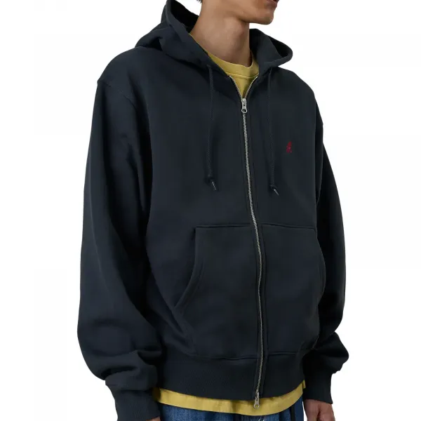 Gramicci One Point Zip Hooded Sweatshirt "Vintage Black" (G310-FT-VINTAGE-BLAC)