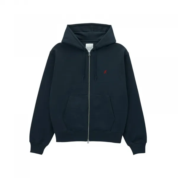 Gramicci One Point Zip Hooded Sweatshirt "Vintage Black" (G310-FT-VINTAGE-BLAC)