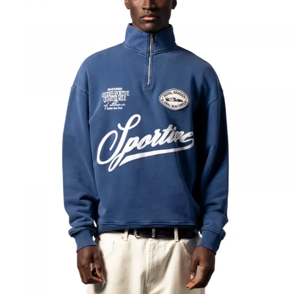 Goodies Sportive Royal Garden Half-Zipper "Blue Fadeout" (RGHZ26-BLUE-FADEOUT)