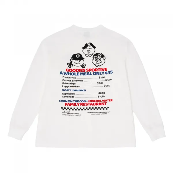 Goodies Sportive Whole Meal Longsleeve Tee "White" (WMLS26-WHITE)