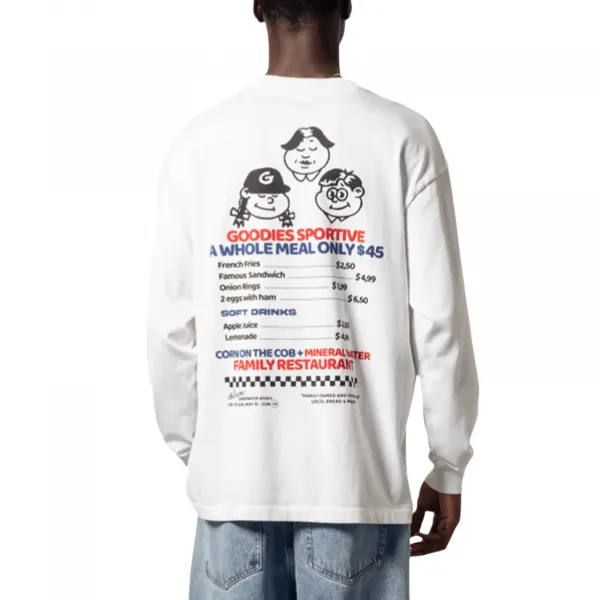 Goodies Sportive Whole Meal Longsleeve Tee "White" (WMLS26-WHITE)