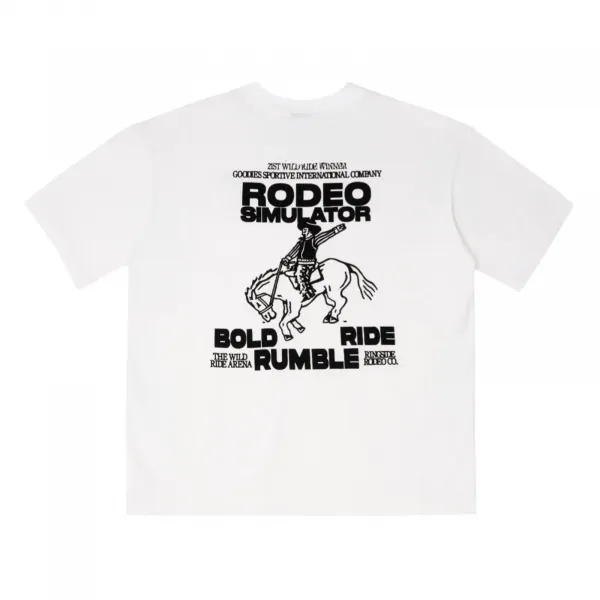 Goodies Sportive Rodeo Simulator T-Shirt "White" (RSWT26-WHITE)