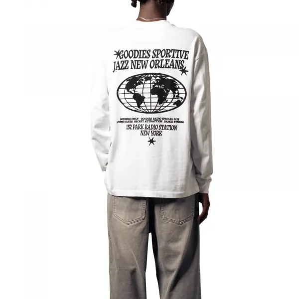 Goodies Sportive Radio Station Longsleeve "White" (RSLS26-WHITE)