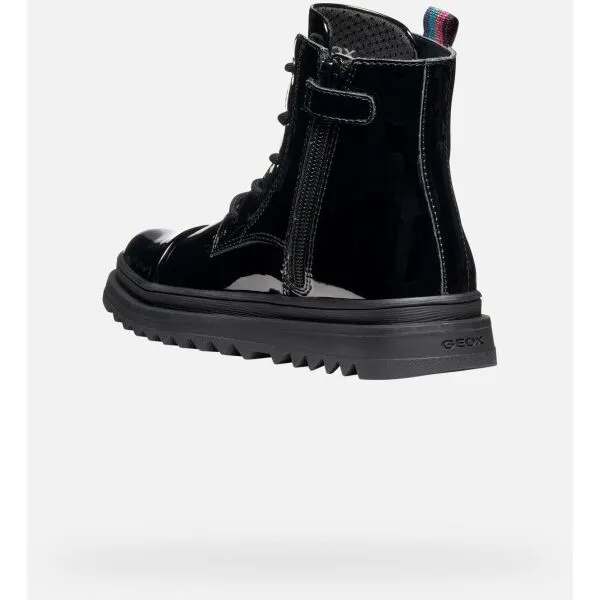 Black Girls Ankle Boots Geox Gillyja - Girls
