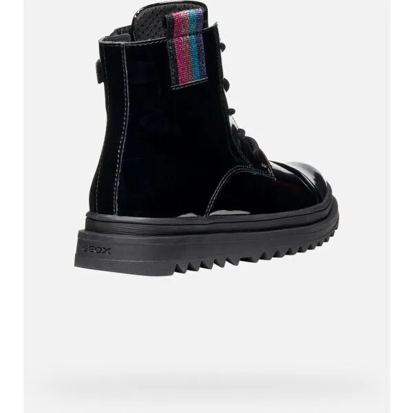 Black Girls Ankle Boots Geox Gillyja - Girls
