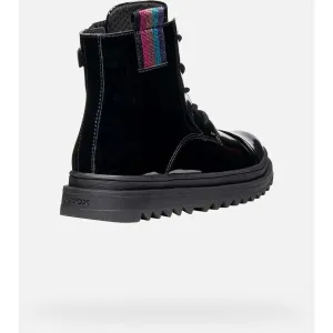 Black Girls Ankle Boots Geox Gillyja - Girls