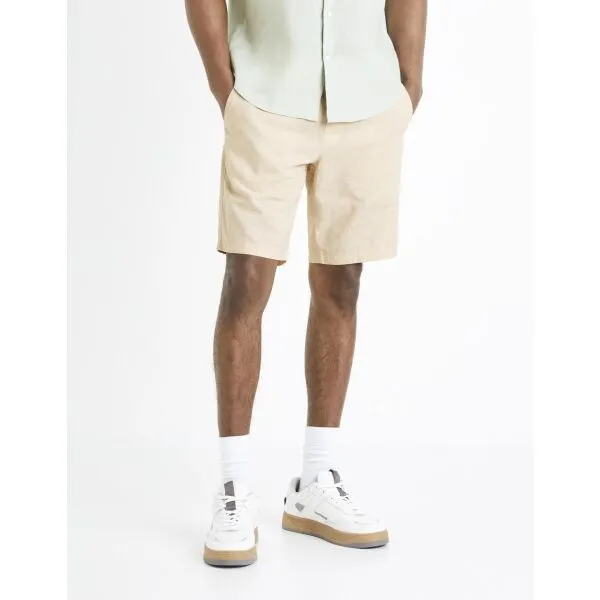CELIO DOLINCOBM Pánske bermudy, béžová, veľkosť