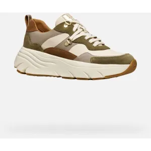 Khaki women's sneakers Geox Diamanta - Women's