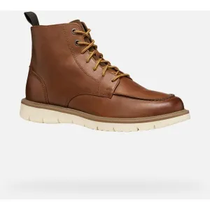 Brown Men's Ankle Boots Geox Pove - Mens
