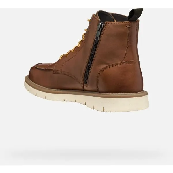 Brown Men's Ankle Boots Geox Pove - Mens