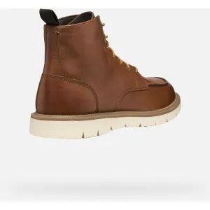 Brown Men's Ankle Boots Geox Pove - Mens