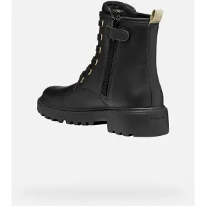 Black Girls Ankle Boots Geox Casey Harry Potter - Girls