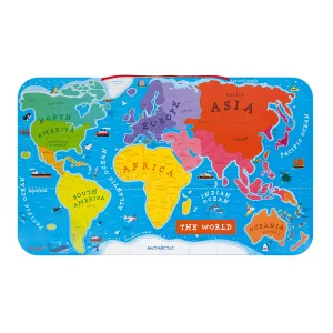 Magnetická mapa sveta - puzzle 92 magnetov - anglická verzia