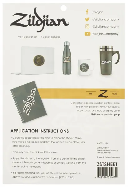 Zildjian Sticker Sheet
