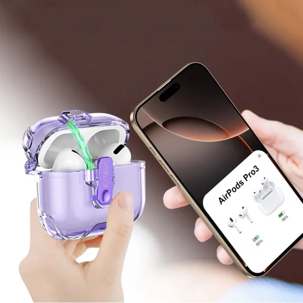 Tech-Protect Bounce Pro puzdro, Apple AirPods Pro 3, fialové