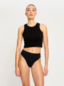 Menštruačné tangá Modibodi Modicomfort Seamless Hi Waist Thong Light Black (MTMMSHWTLB) S