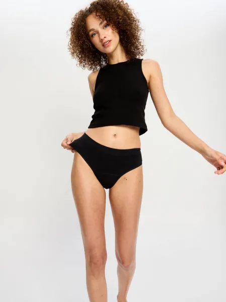 2PACK menštruačné nohavičky Modibodi Soft Stretch Seamless Bikini Brief Moderate (2MKMSSSBBM) L