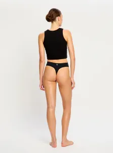 Menštruačné tangá Modibodi Modicomfort Seamless Hi Waist Thong Light Black (MTMMSHWTLB) S