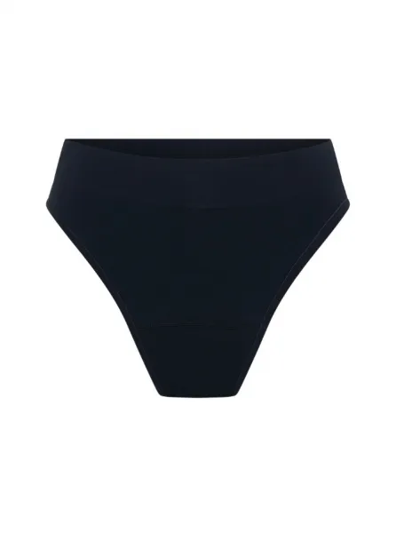 Menštruačné tangá Modibodi Modicomfort Seamless Hi Waist Thong Light Black (MTMMSHWTLB) S
