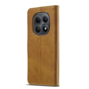 IMEEKE Peňaženkový obal pre Xiaomi Redmi Note 15 Pro svetlohnedý