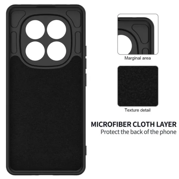 RUBBER Ochranný obal pre Xiaomi Redmi Note 15 Pro+ 5G / POCO M8 Pro 5G čierny
