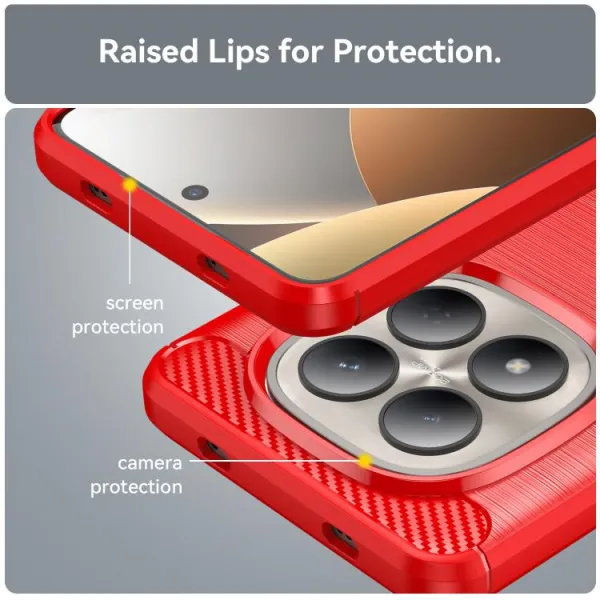 FLEXI TPU Ochranný obal Xiaomi Redmi Note 15 Pro červený