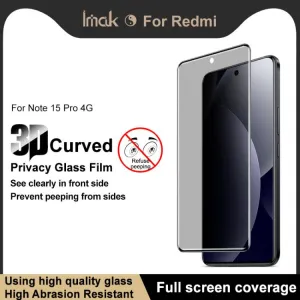 IMAK 3D PRIVACY Tvrdené ochranné sklo pre Xiaomi Redmi Note 15 Pro