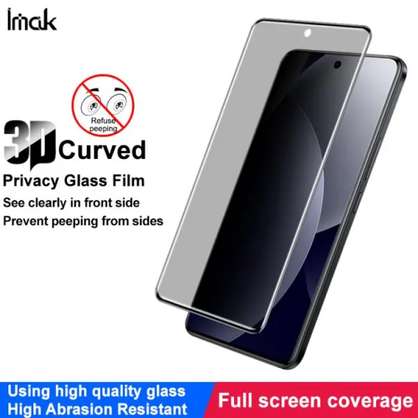 IMAK 3D PRIVACY Tvrdené ochranné sklo pre Xiaomi Redmi Note 15 Pro