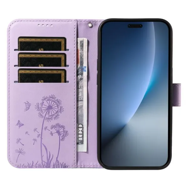 ART DANDELION Peňaženkové puzdro pre Honor Magic8 Pro fialové