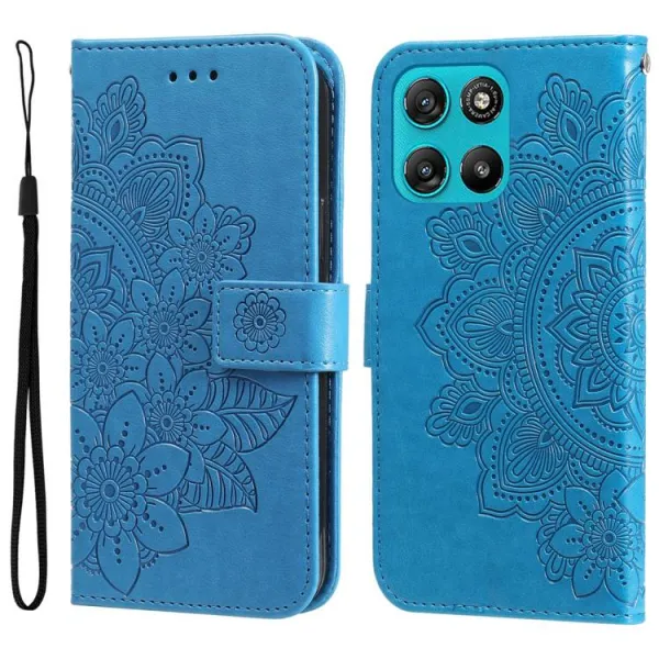 ART MANDALA Peňaženkový obal pre Motorola Moto G57 Power modrý