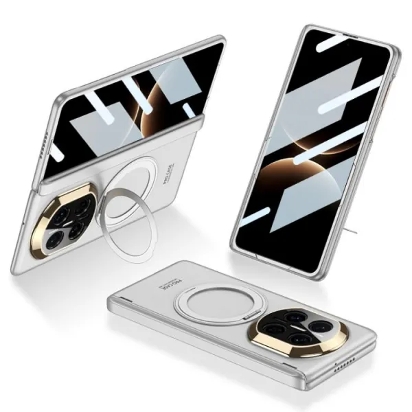 GKK ROTATE Ochranný obal so stojanom Huawei Mate X7 strieborný