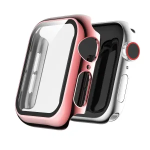 PC FULL COVER Plastový kryt so sklom pre Apple Watch 6 / SE / 5 / 4 (40mm) ružový