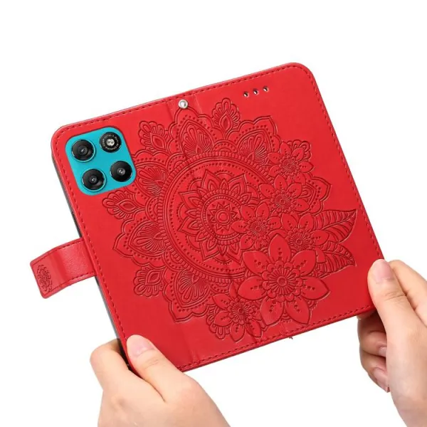 ART MANDALA Peňaženkový obal pre Motorola Moto G57 Power červený