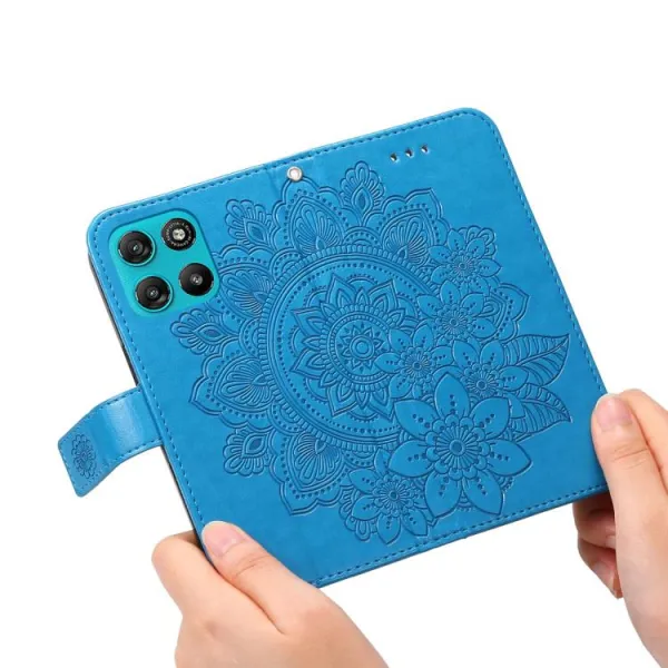 ART MANDALA Peňaženkový obal pre Motorola Moto G57 Power modrý